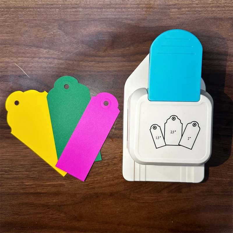 لون عشوائي شنق علامة المرجعية لكمة DIY النقش اللكمات سكرابوكينغ آلة قطع الورق ثقب لكمة مستدير القاطع #3