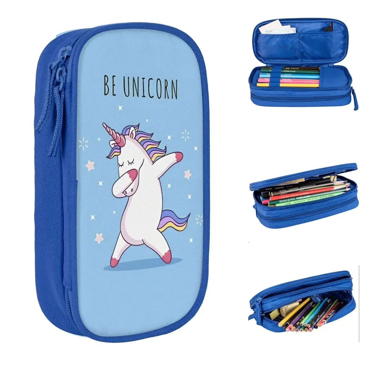 

Creative Be Unicorn Pencil Case Cartoon Pencil Pouch Pen Holder for Student Large Storage Bag Student School Cosmetic Stationery