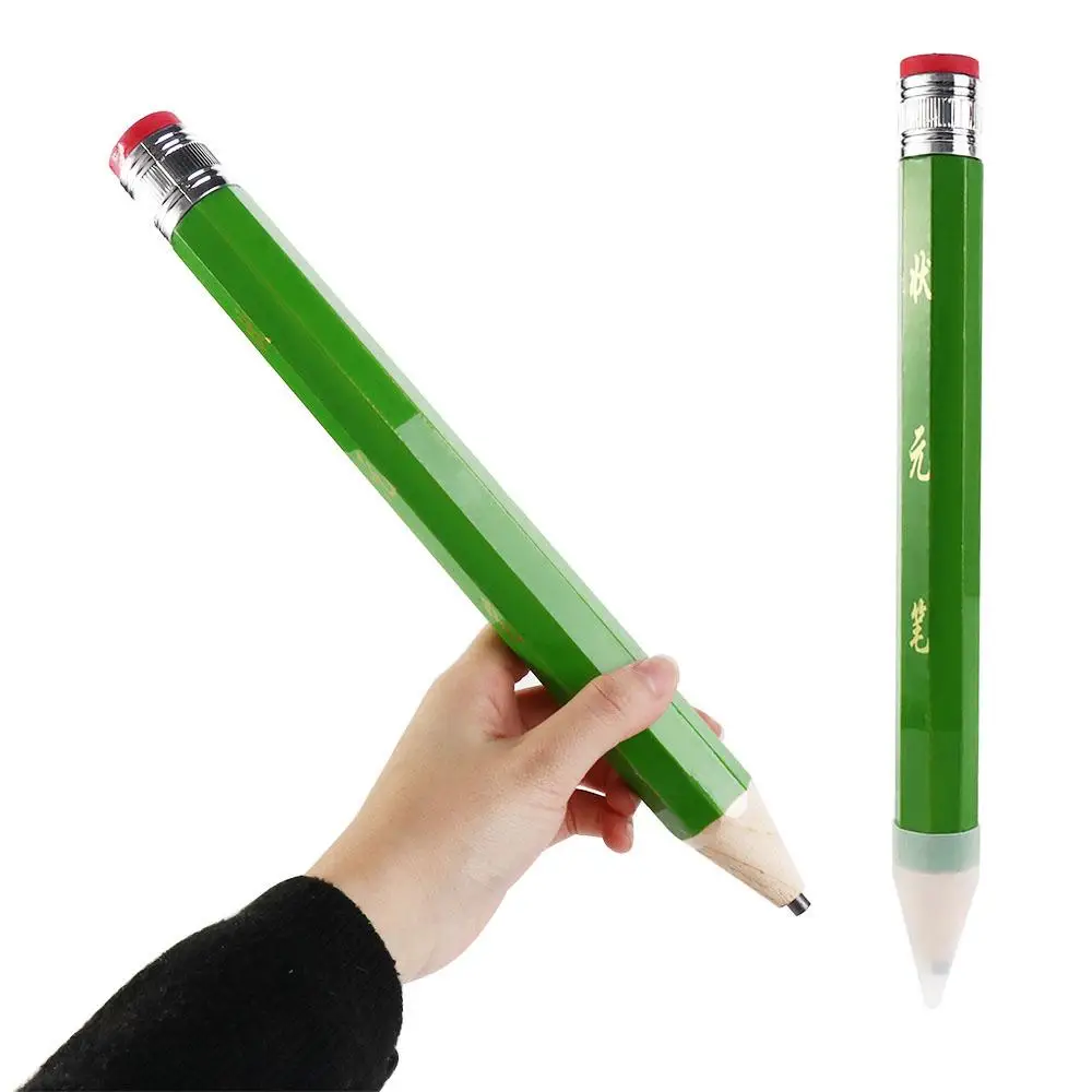 Woodworking Toys Boys Girls School Office Supplies Kids Giant Pencil with Cap and Eraser Huge Pencil Wood Jumbo Pencil