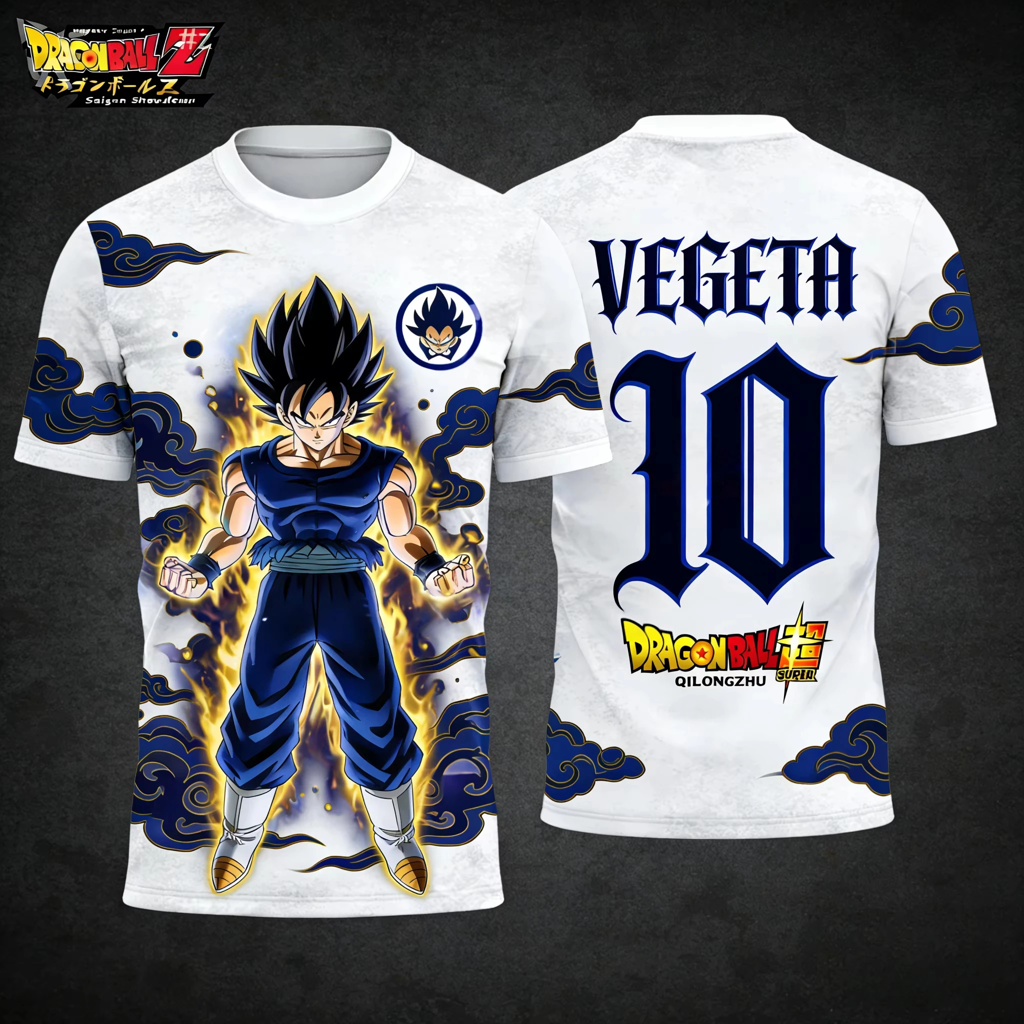 2026 Summer Dragon Ball Retro Cosplay T-shirt Men's Oversized 3D Printed Short-sleeved Family Unisex Children's Sports Shirt