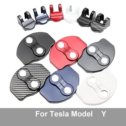For Tesla Model Y Model 3 Highland Door Lock Protector Cover Latches Door Stopper Covers Interior Accessories Black Red Blue