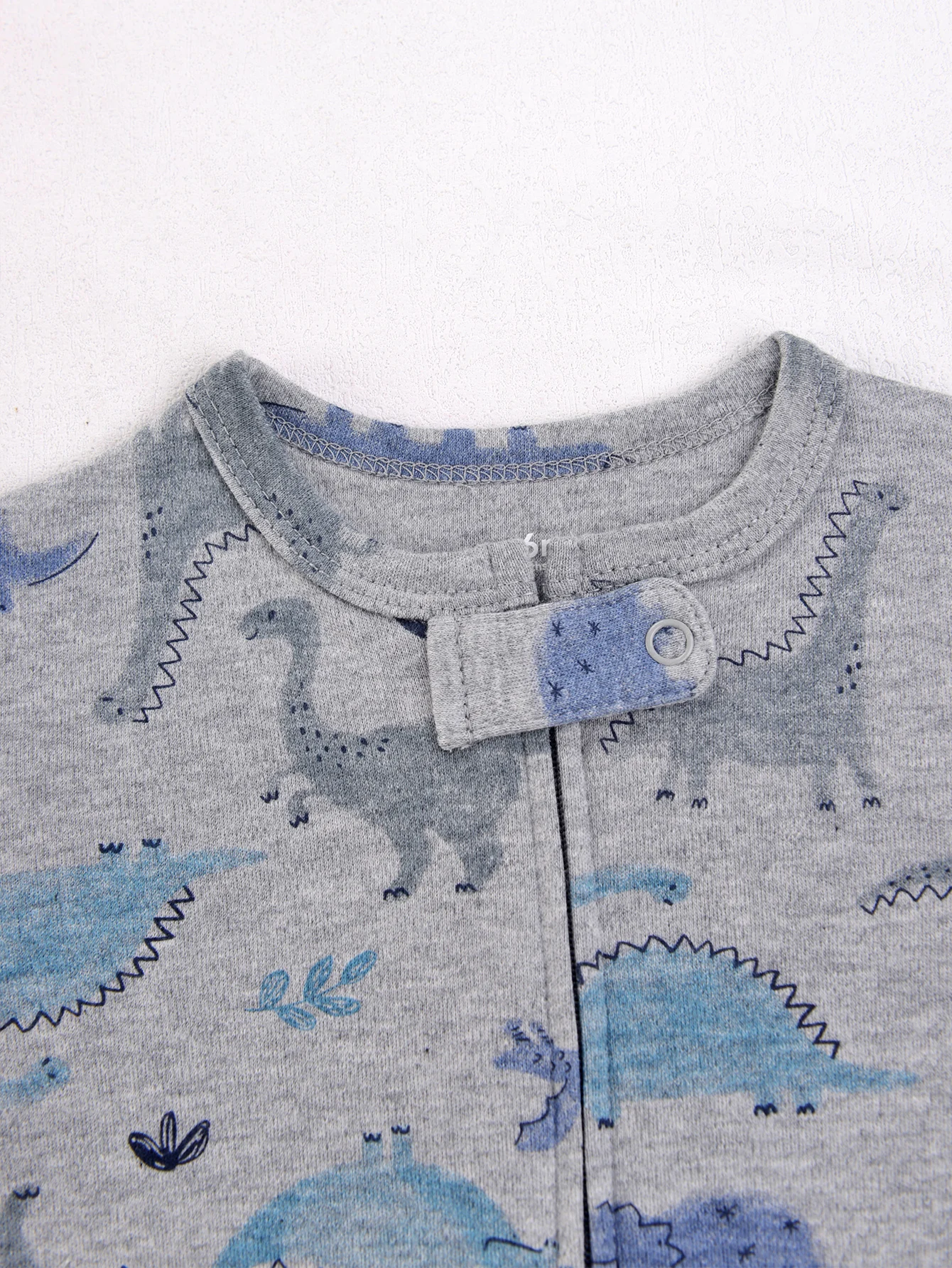 Grey Baby Footed Romper with B - Cotton Baby Onesies Zipper ulasan dan harga