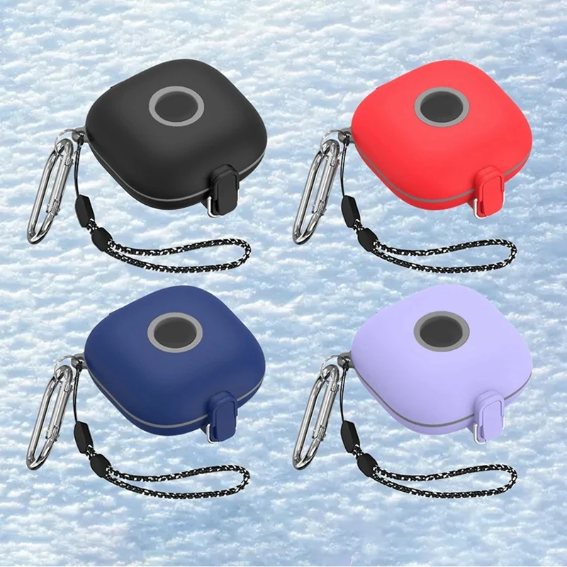 Casing penutup Headphone, dudukan kotak pengisian daya dengan Carabiner Lanyard penyerapan guncangan untuk Beats Fit Pro