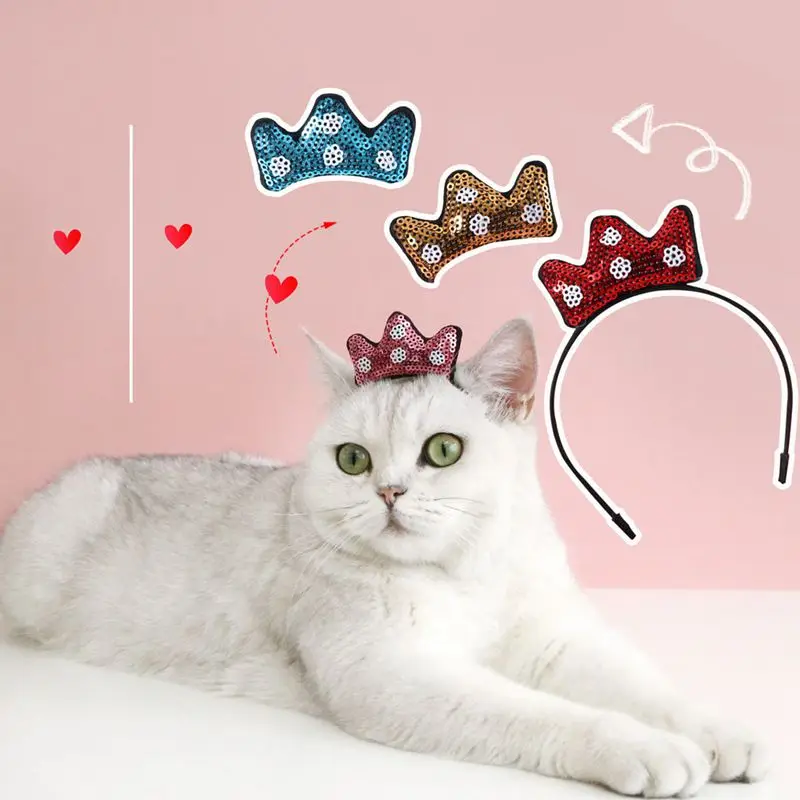 Cat Accessories Party Cat Headdress Wear Puppy Hairband Dog Dress Up Hat Pet Hair Accessories Bow Tie Dog Bowknot Pet Hair Hoop