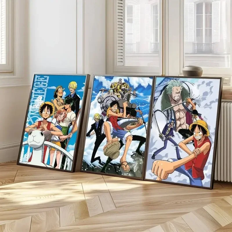 One Piece Anime 5D Full Round Drill Diamond Painting Voyage Mosaic Embroidery Art Home Wall Decor DIY Craft