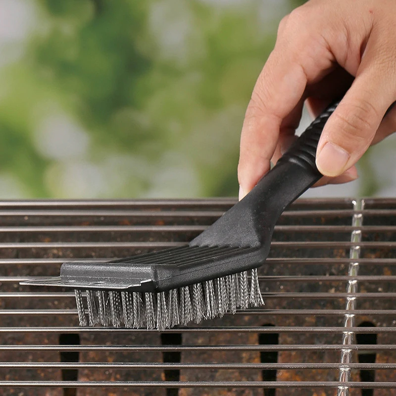 Barbecue Grill BBQ Brush Clean Tool Grill Accessories Stainless Steel Bristles Non-stick Cleaning Brushes Barbecue Accessories