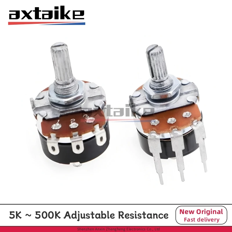 WH138-1 Adjustable Resistance Speed Regulator With Switch Potentiometer Length 20mm B5K B10K B20K B50K B100K B250K B500K Ohm