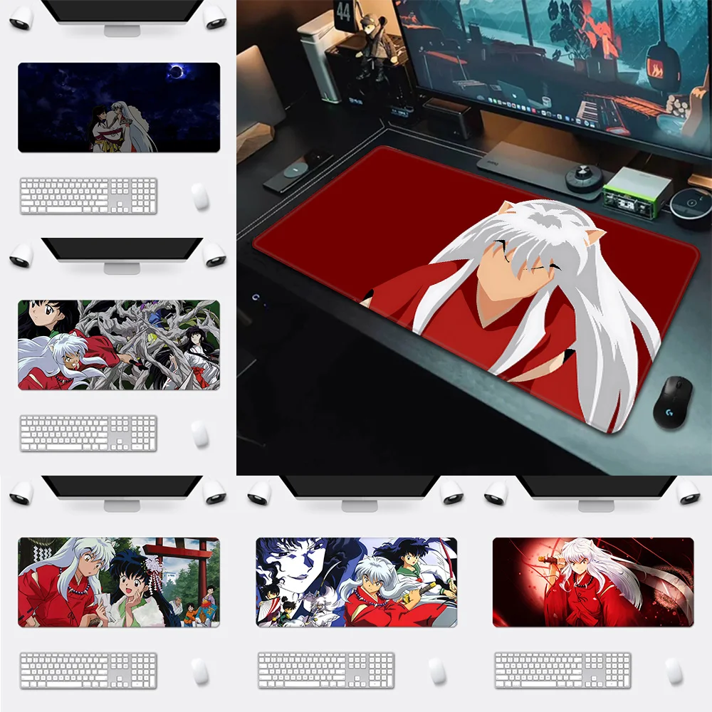 

L-Inuyasha Mousepad HD Printing Computer Gamers Locking Edge Non-slip Mouse Pad XXL90x40cm Keyboard PC Desk Pad