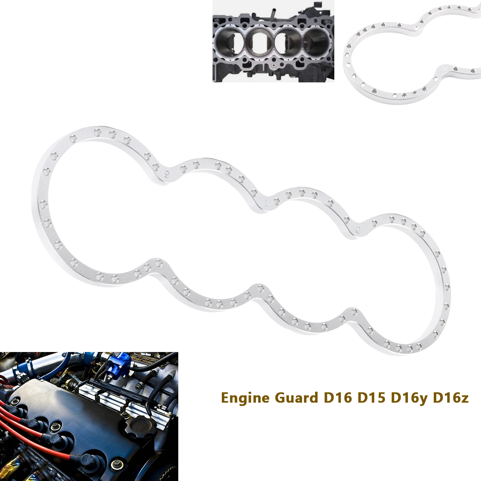 Protetor de bloco de motor série D para Honda Civic D15B D15B7 D16Z6 D16Y7 D16Y8 SOHC substituição de alumínio do motor