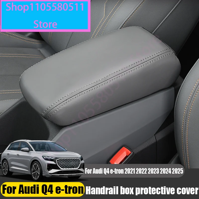 For Audi Q4 e-tron 2021 2022 2023 2024 2025 central control armrest box protective cover pad car interior modification part