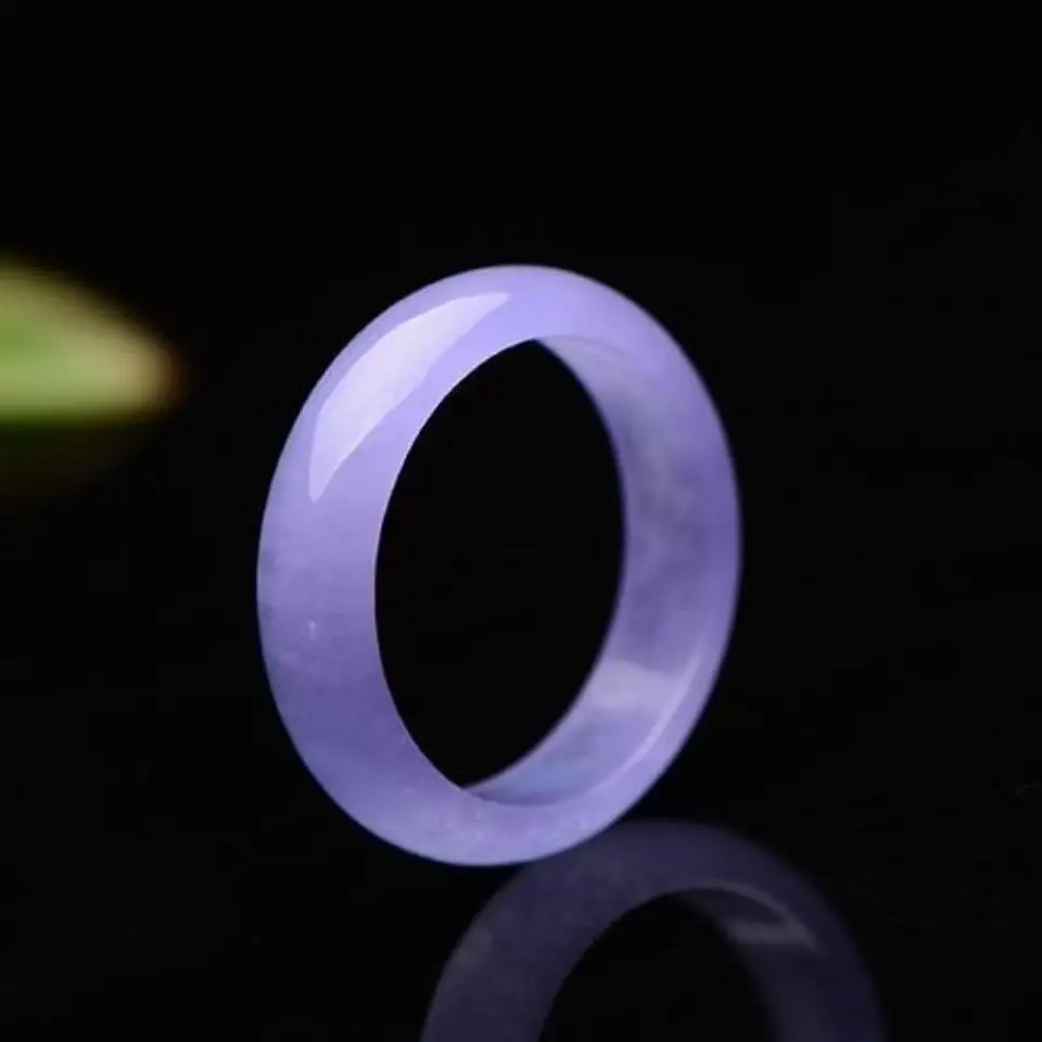 

Burma Jade Ring Women Healing Gemstone Fine Jewelry Genuine Myanmar Grade A Jadeite High Ice Purple Jade Rings Anillos Mujer