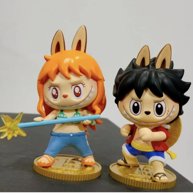 Original Labubu One Piece Figuren Monster Ruffy Zoro Messer handgemachte Modell Spielzeug handgemachte Modell Anime Kinder Geschenk Anpassung