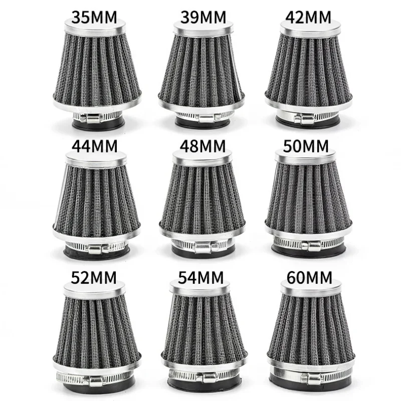 Tapered Motorcycle Air Filter Cleaner 35mm/39mm/42mm/44mm/48mm/50mm/52mm/54mm/60mm Universal Motorbike High Air Flow Filter