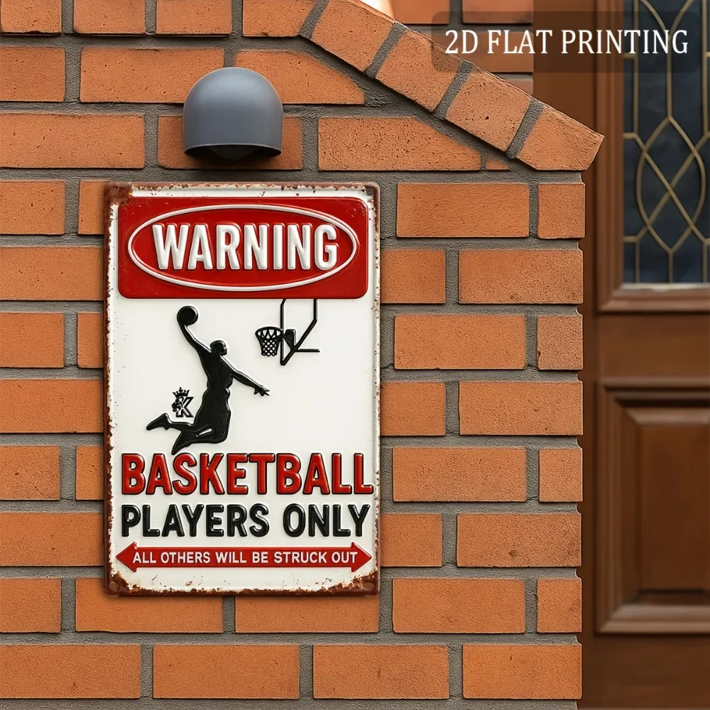 1 шт. 2D плоский винтажный баскетбольный знак, 8 "x 12" металлический настенный рисунок «Все другие будут изысканы» — спортивный декор в деревенском стиле