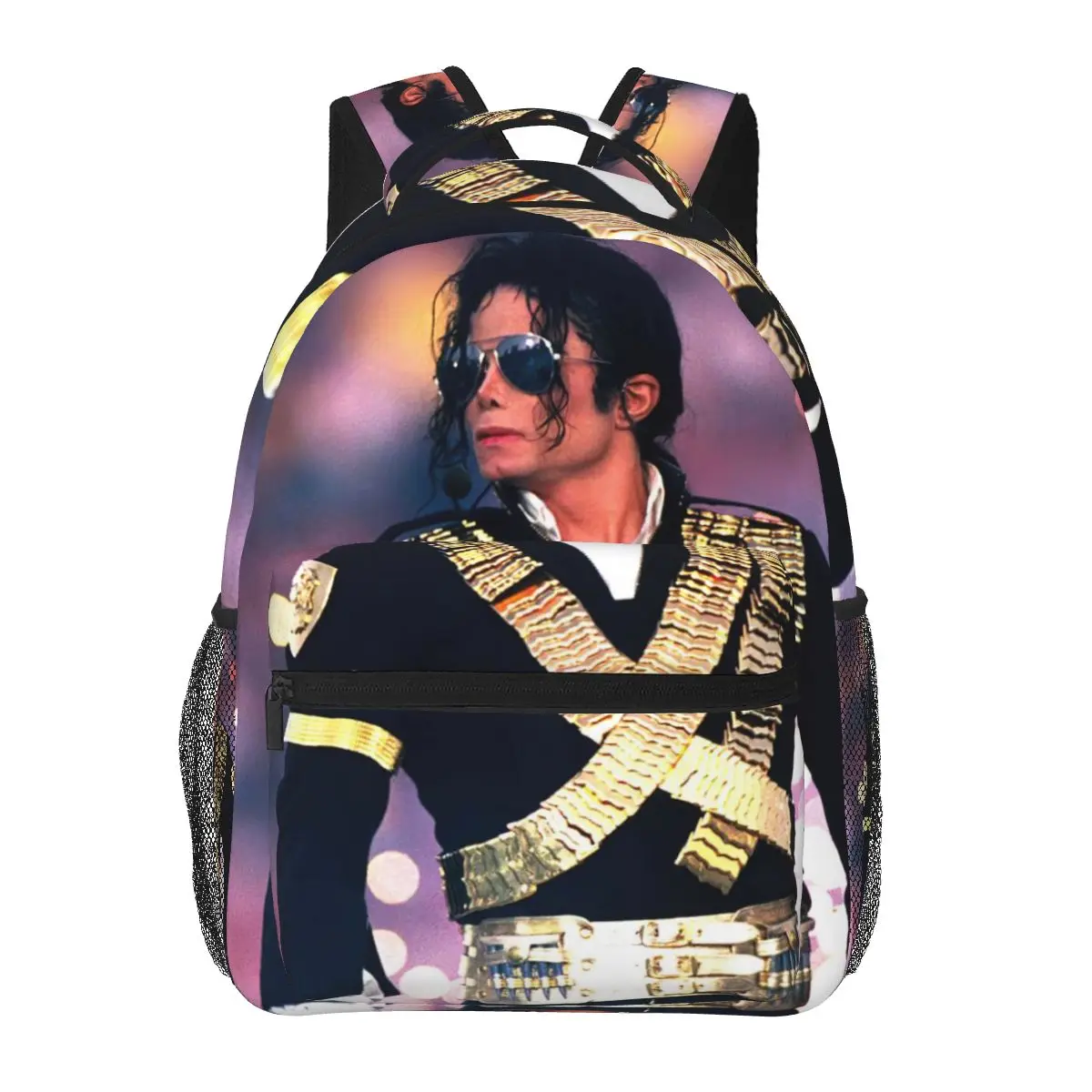 Imagem -01 - Michael Jackson Mochila para Meninas Meninos Viagem Mochila Mochilas para Bolsa Escolar Adolescente michael jackson mochila para meninas meninos viagem mochila mochilas para bolsa escolar adolescente 01