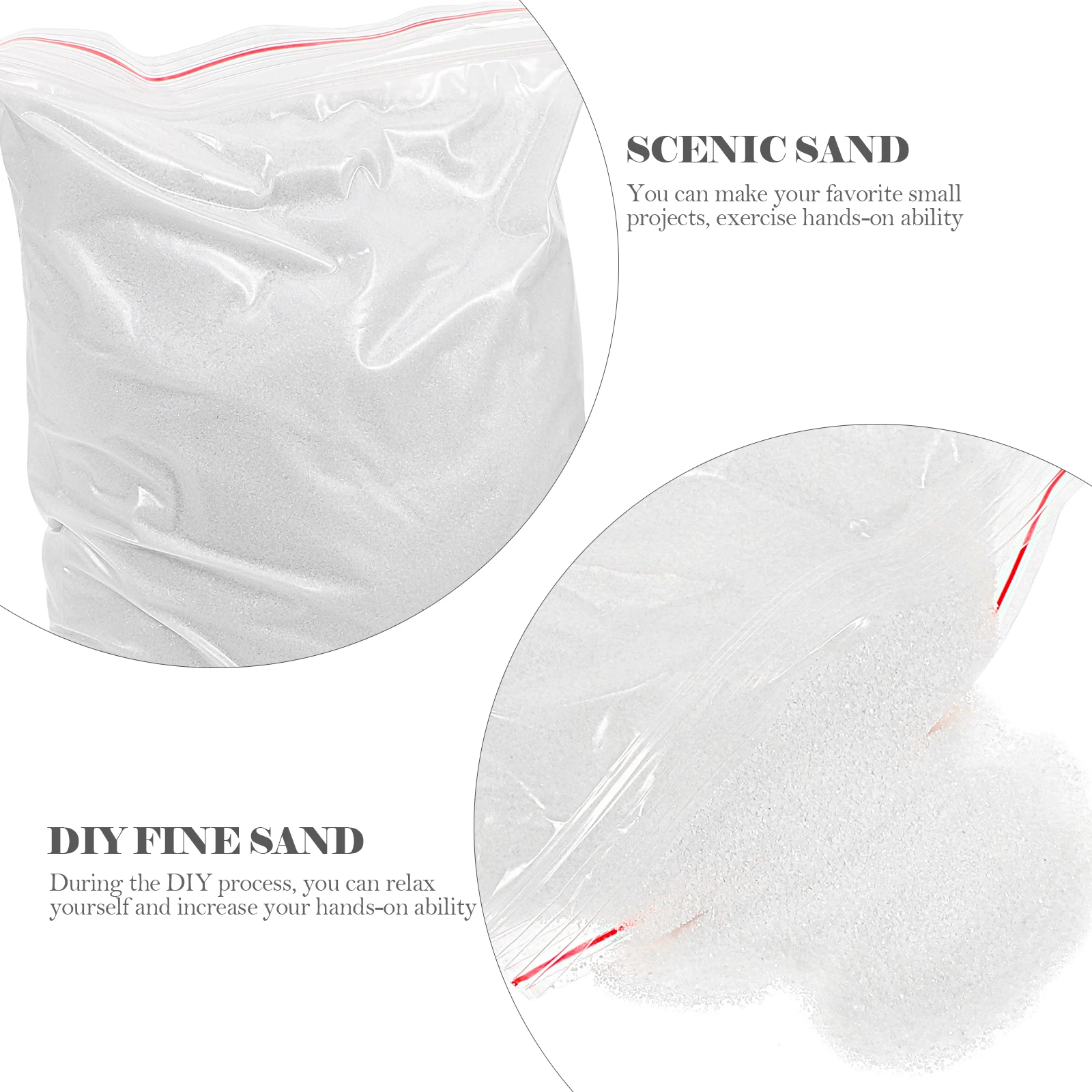 

Fine Quartz Sand Natural Scenic Terrarium DIY Crafts Material White Landscape Sand Table Accessory Creative Projects Handmade