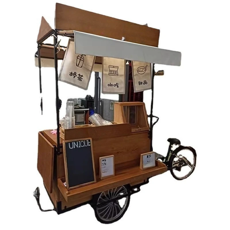 

Customizable American sales car mobile reverse ride three-wheel dining car coffee bread promotion stall night market scenic