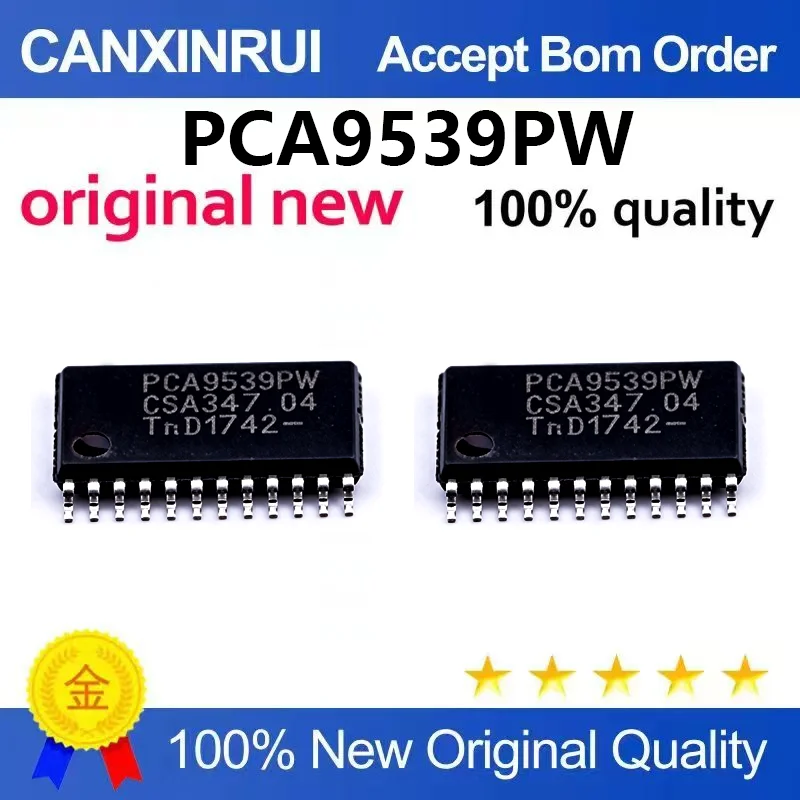 （5pcs-100pcs）Original genuine PCA9539PW, 118 TSSOP-24 16 bit I2C bus I/O extender port chip