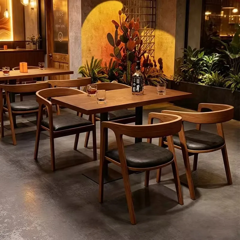 Wholesale Bar Stool And Table Cafe Furniture Cafe Table And Chairs For Restaurant And Bar Coffee Table Wooden Booth Seating Tabl
