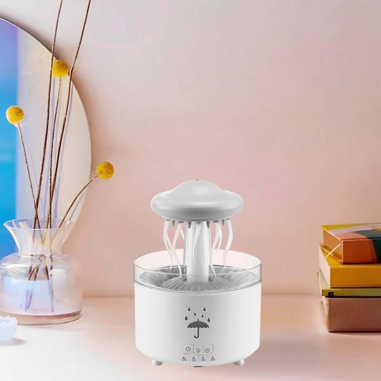 Rotating Raindrop Humidifier Scent Humidifier for Study Office Bedside Table