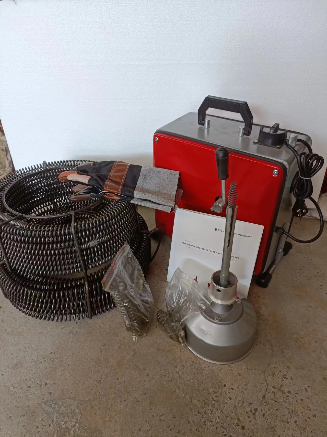 D-150 Portable Electric Drain Pipe Cleaning Machine Industrial Professional Plumbing Sanitary Cleaner with Dredging Length 60m