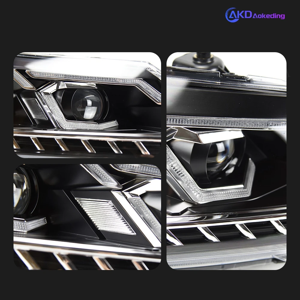 Headlights For VW Passat US B7 2011-2016 DRL Daytime Running Light Head Lamp LED Bi Xenon Bulb Fog Lights Tuning Car Accessories