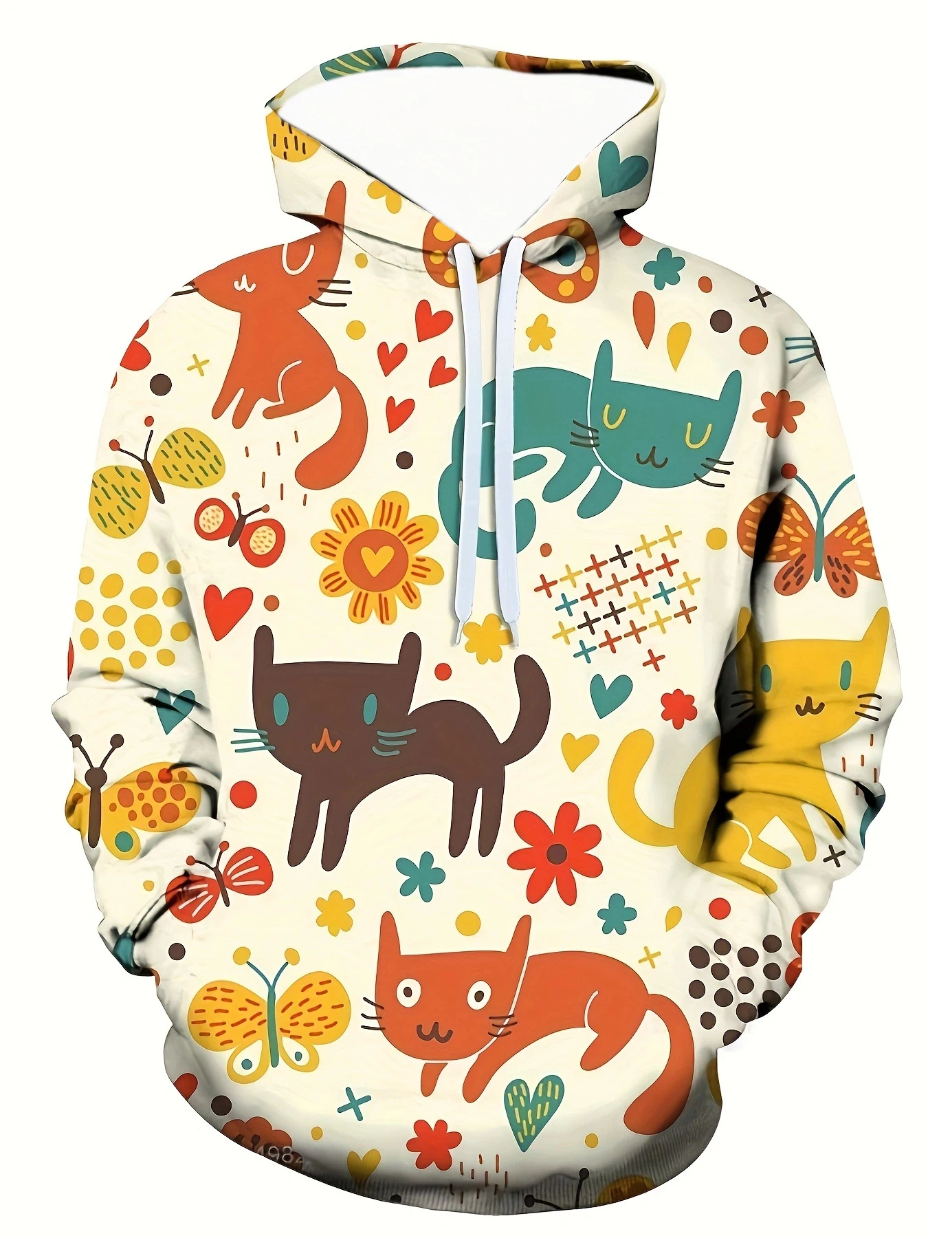 

New Printed Unisex Hoodies Novelty Print 3D Patternv Hooded Pullover Sweatshirt With Pocket Hoodie Streetwear Loose Comfortable