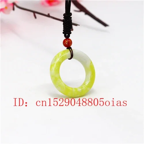 Natuurlijke Chinese Jade Hanger Ketting Charm Sieraden Dubbelzijdig Gesneden Amulet Mode Accessoires Cadeaus Voor Haar