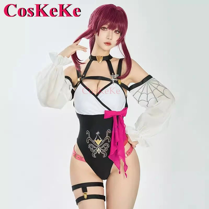 

CosKeKe Kafka Cosplay Game Honkai: Star Rail Costume Summer One-piece Swimsuit Can Bathe In Hot Springs Role Play Clothing S-XL