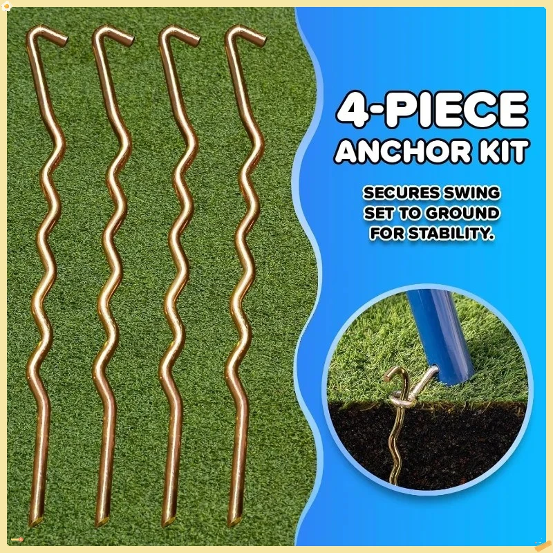 مجموعة أرجوحة الأطفال المعدنية الأولى للاستخدام الخارجي - أخضر/أبيض، مع شريحة