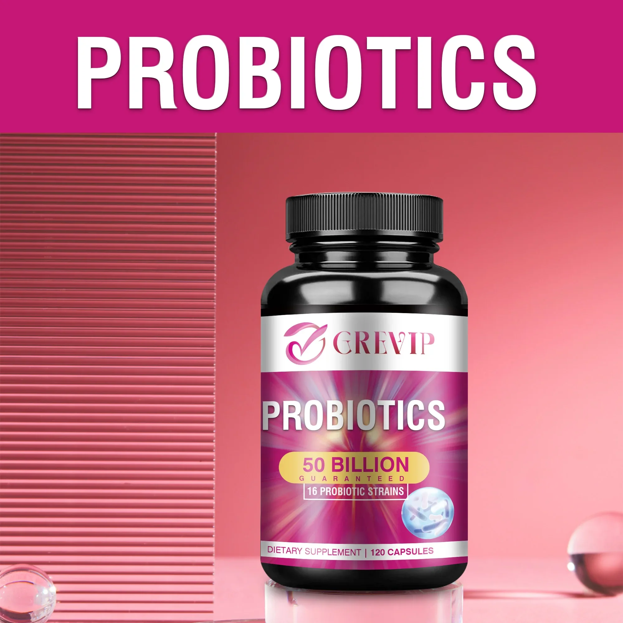 Women's Probiotics 50 Billion CFU - Supports Digestive, Vaginal and Immune Health - 120 Capsules