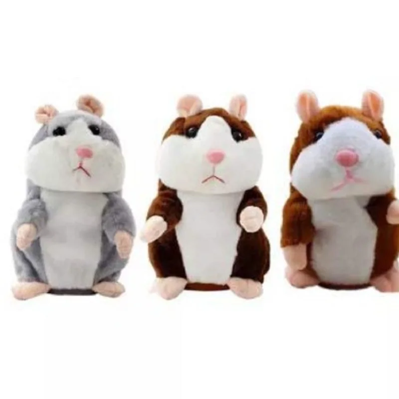 Talking Little Hamster Doll Toy Record Children's Sducational Learn To Repeat Animal Plush Talking Nod Hamster Doll Toys