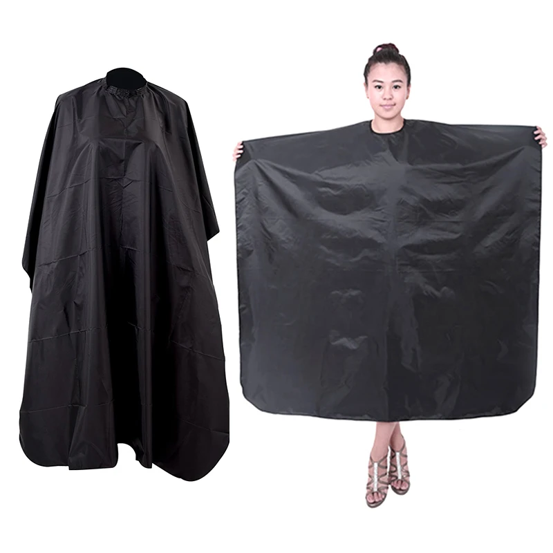 1pc Unisex Adults Kids Hairdressing Cape Cutting Cover Barber Hair Gown Black