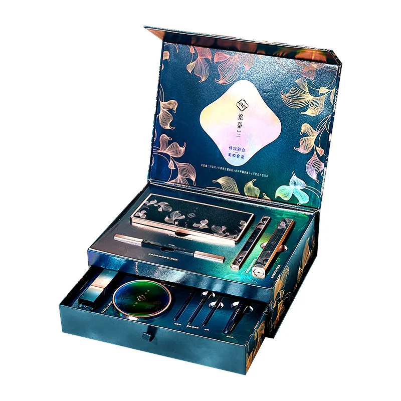 12 piece makeup set gift box cosmetic beauty kit eyeshadow foundation brush all in one set