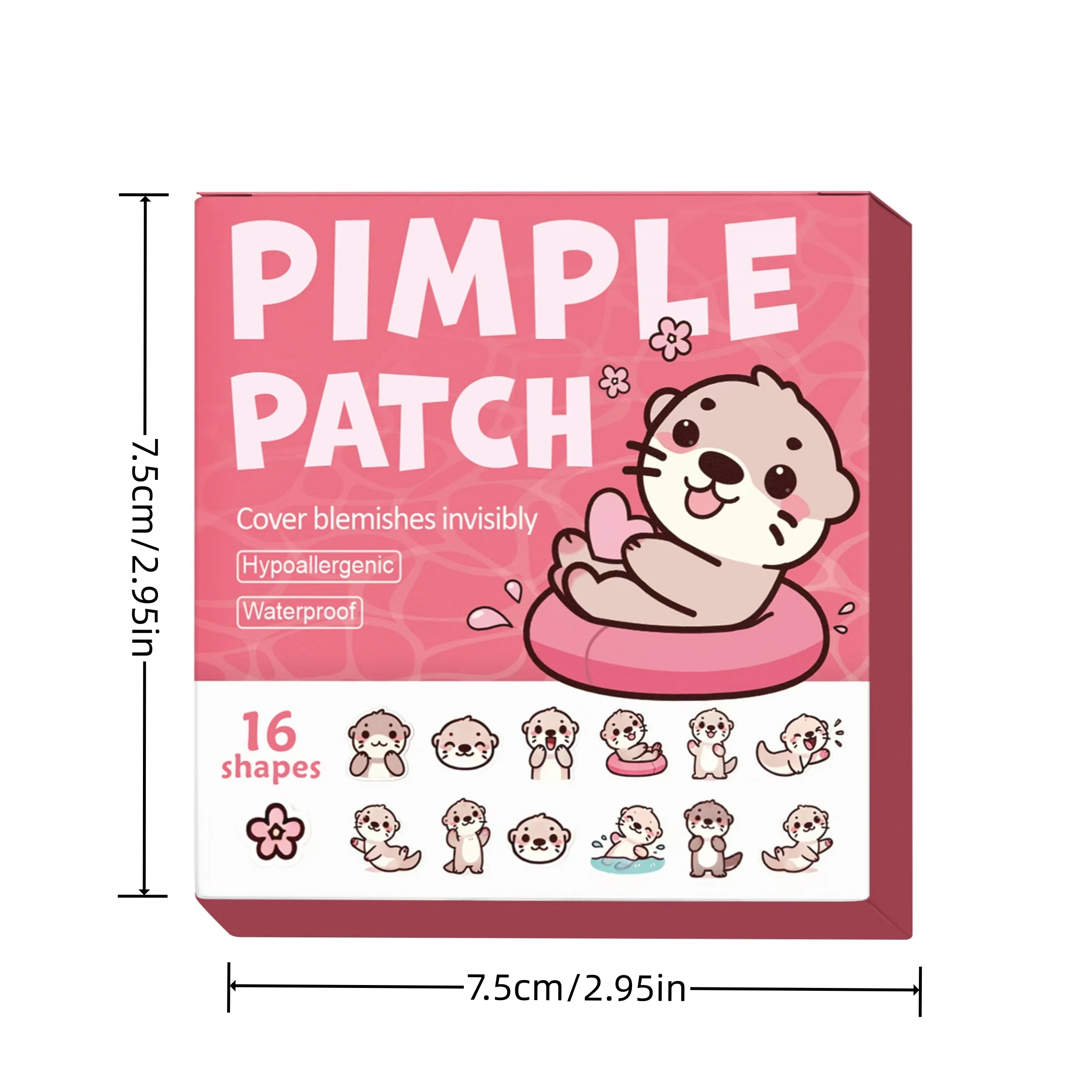 16pcs Cartoon Otter Pimple Patches for Acne Treatment Fun And Effective Blemish Solution Skin Care Accessories