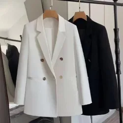 2024Spring autumn women white suit temperament early spring coat Korean style high-grade texture fashion suit blazer women