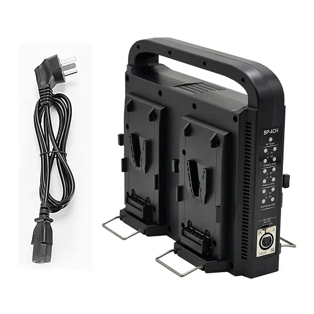 4-Channel Fast Charger V Mount V Lock Battery Charger For Broadcast Camera LED Video Light