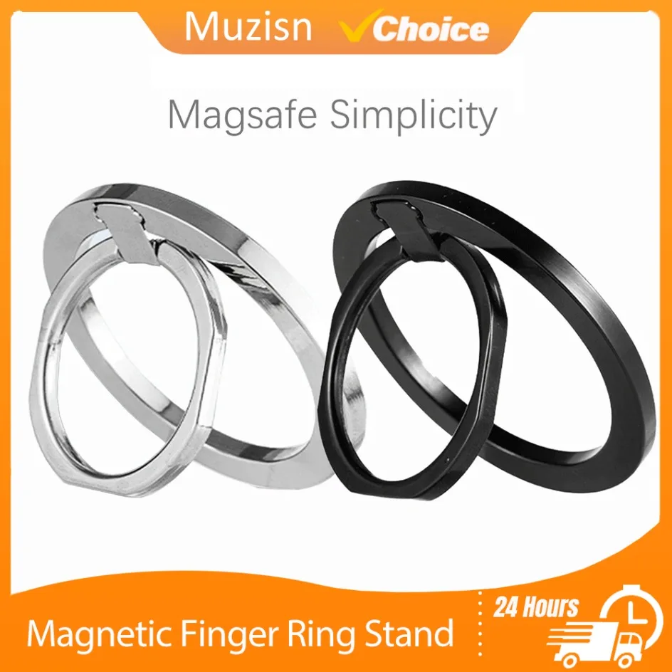 

Складная магнитная подставка для кольца на палец, портативный универсальный держатель для телефона для Magsafe iPhone 16, 15, 14, 13, 12 Pro Max, кронштейн для мобильного телефона