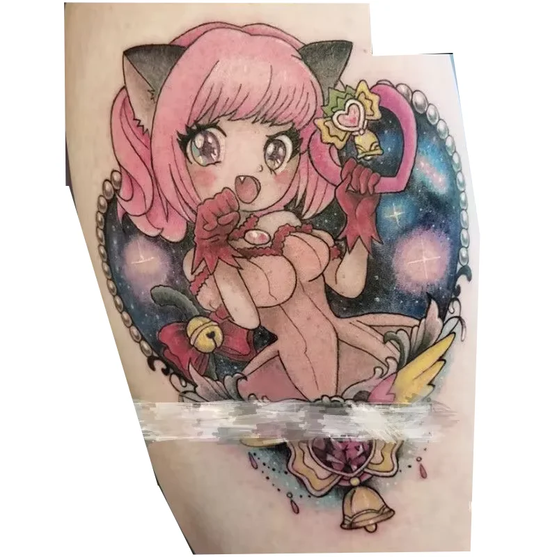 Tokyo Mew Mew Momomiya Ichigo Anime Temporary Tattoos Transfer Tattoo Body Art Arm Waterproof Fake Tatoo Stickers for Woman Men