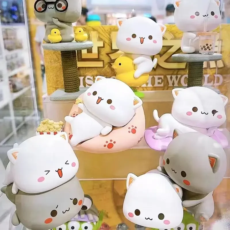 Kawaii Mitao Cat 2 Season Lucky Cat Cheap Cute Cat Blind Box Toys Surprise Figure Cartoon Doll Model Home Birthday Gifts