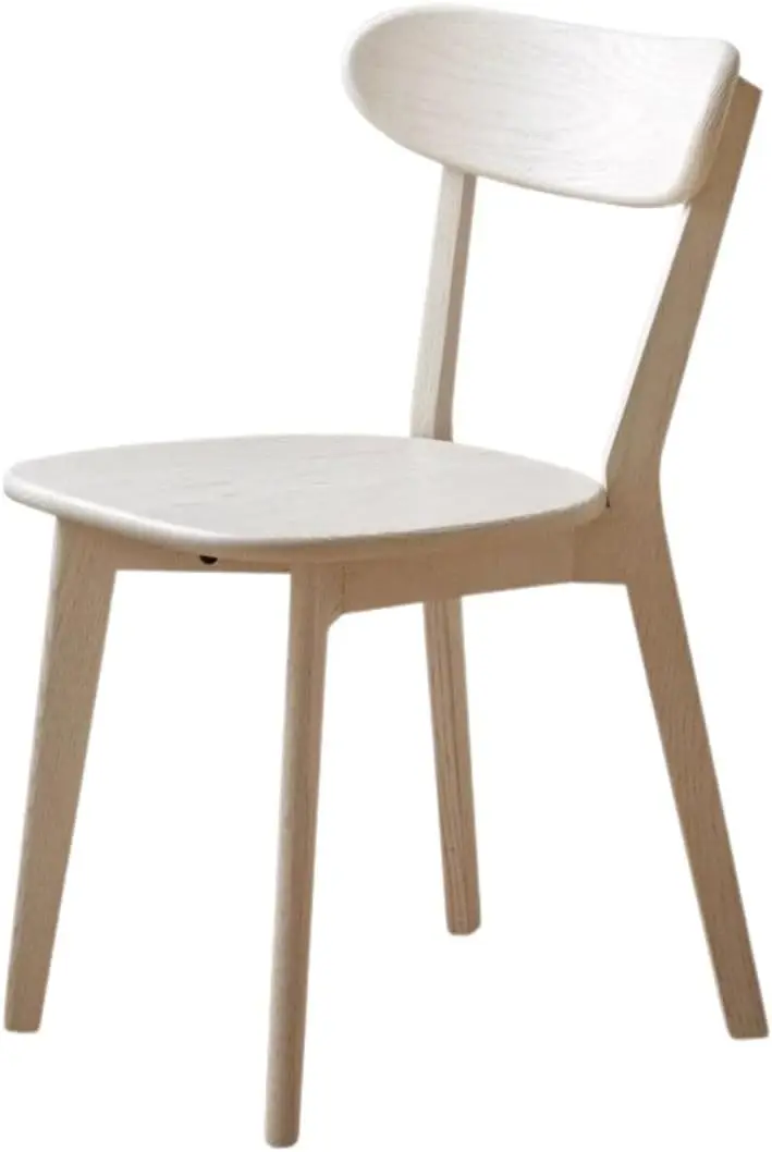 100% Solid Oak Wood Dining Chairs - Kitchen Chairs, Study Chair Modern Classic Design for Elevated Living (White)