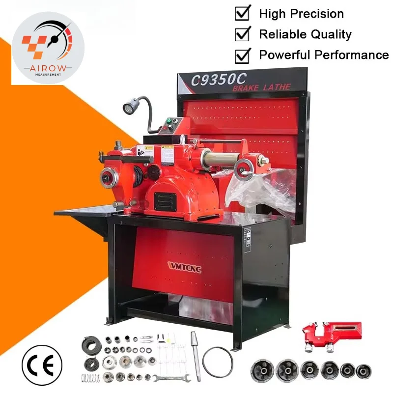 AIROW C9350C High Quality Mechanic Light Duty Drum and Disc Lathe Machine Brake Lathe Machine for Metal Cutting