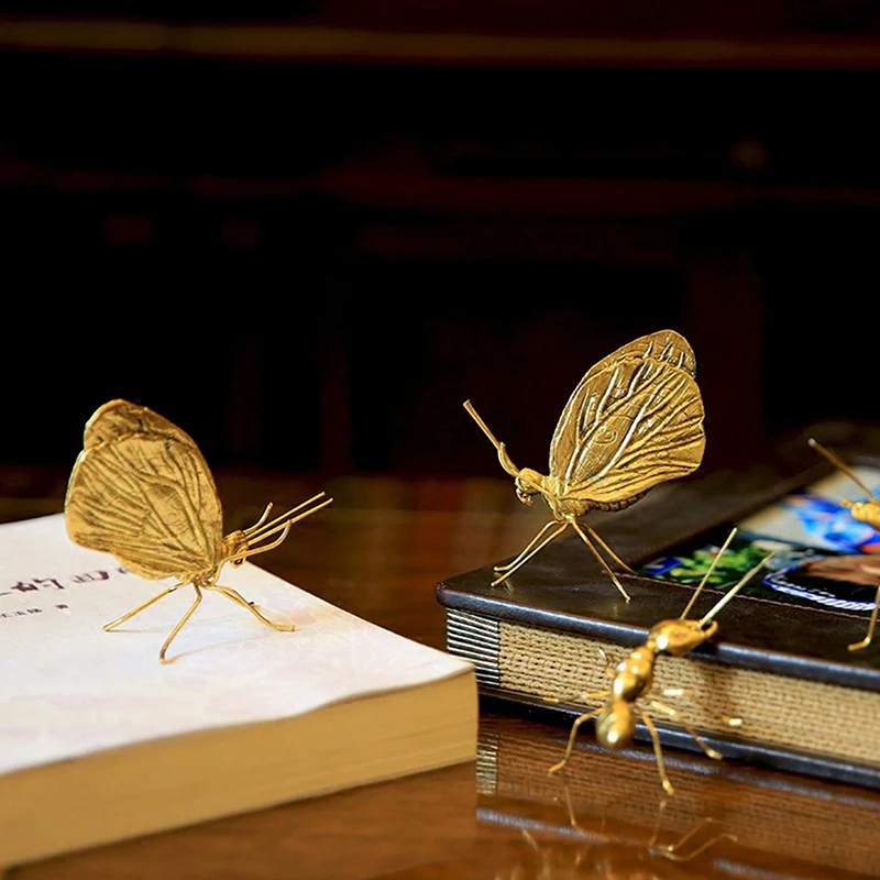 Latest Metal Copper Gold Ant Butterfly Handicraft Ornament For Art Decor Jewelry Making DIY Findings