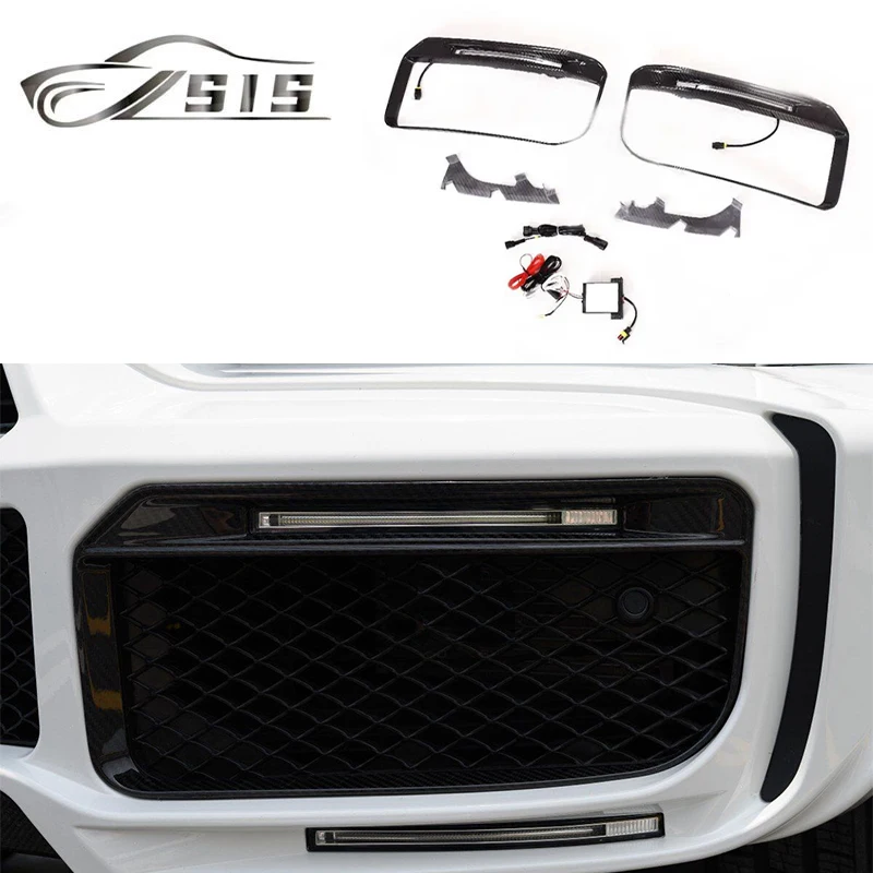 

B900 Front Light Cover W463a for G Class B700 B800 to B900 Fiber Carbon Material With Led Light Cover for W464 G Wagon