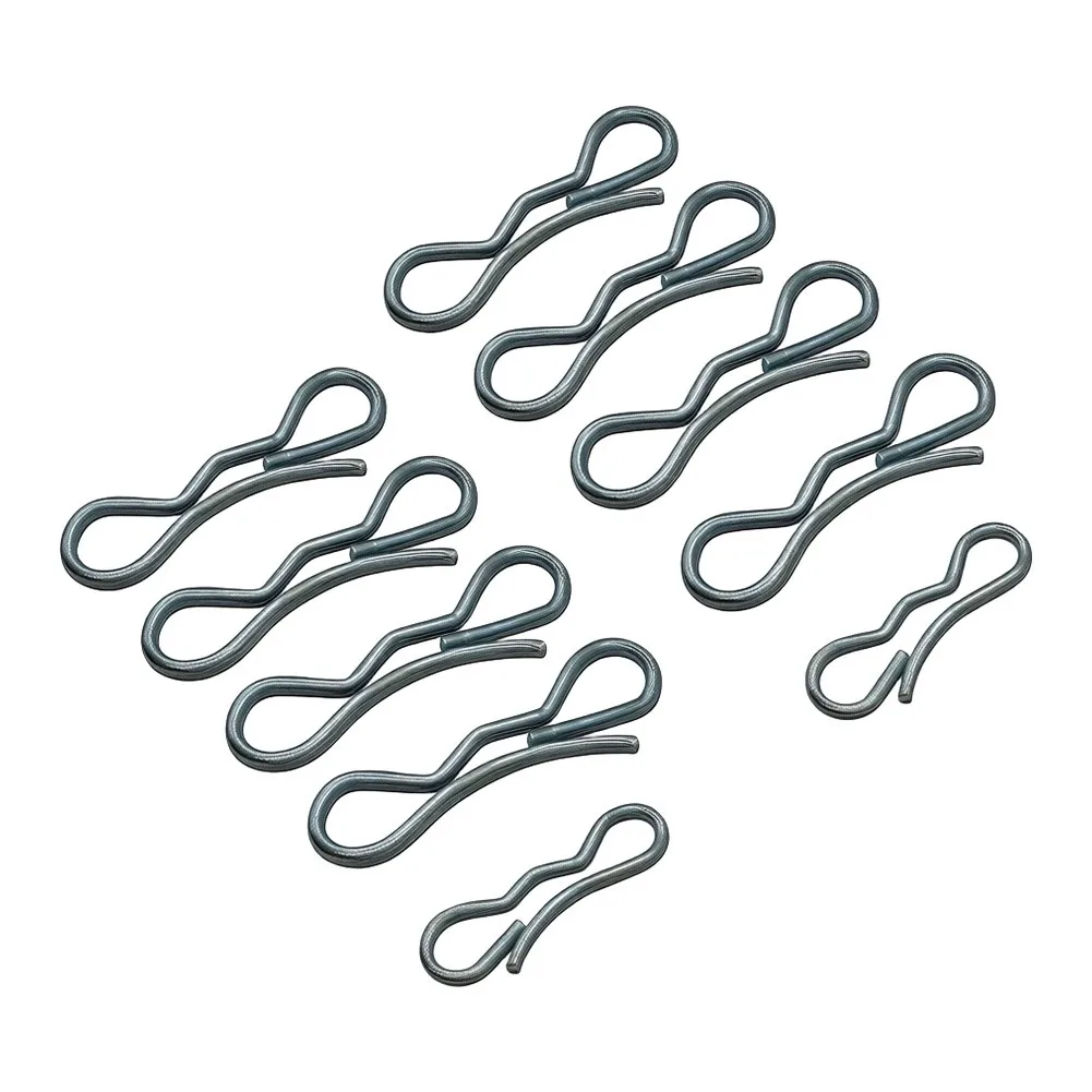 Fit for Craftsman Lawn Mower For Deck Clip Set 194209 194208 Bow Tie Lock Cotter Pins 7/16 inch 5/16 inch Silver 10 pcs
