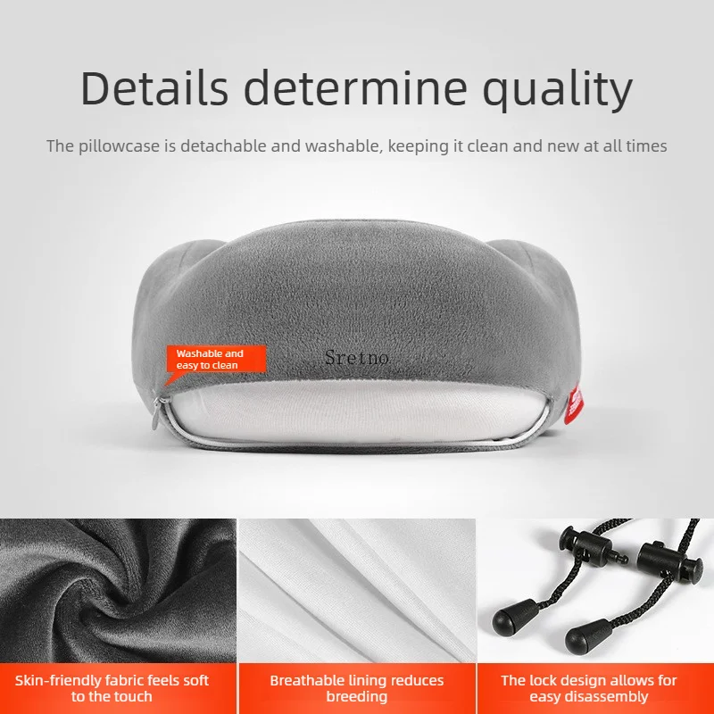 SRETNO 93% Natural Latex Neck Pillow Travel Portable Sleeping Pillows Students Nap Pillows Car Cushions almohadas para dormir