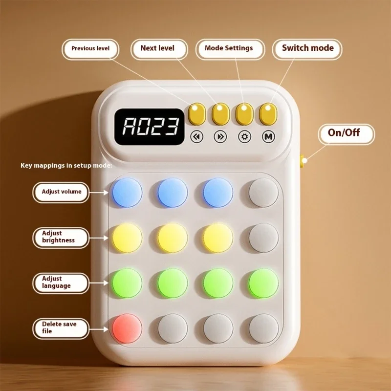 Handheld Cognitive Development Game Device For Kids Colorful Modifiable Riddles Train Logical Thinking Screen Complimentary 15UB