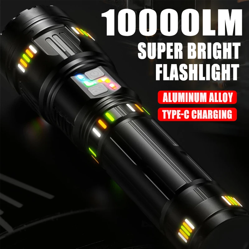 Strong LED Flashlight Ultra Long Endurance Multifunctional Charging Mountaineering Torch Outdoor Ultra Bright Long Beam Light