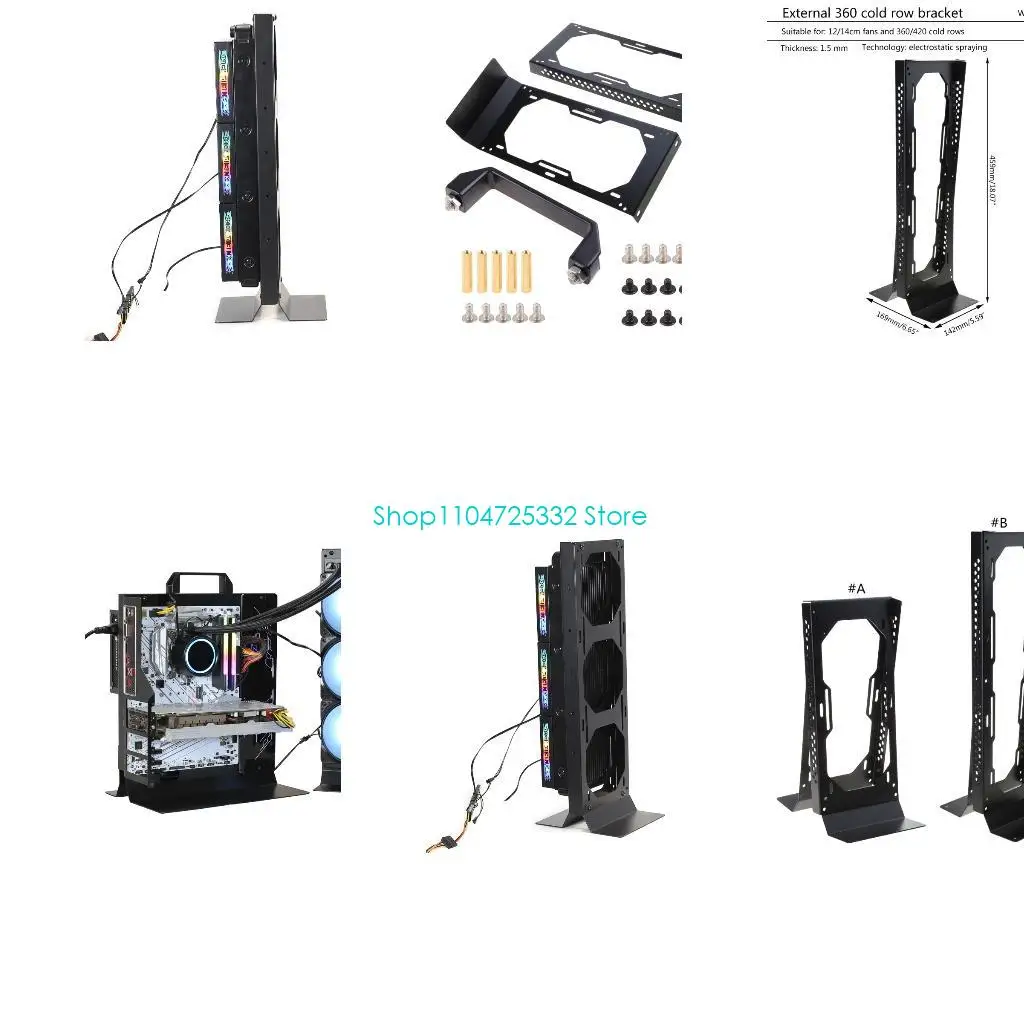 

P5EA External Water Cooling Dock Bracket for ITX Computer for Case Laptop 240 360mm Cooler Radiator Multifunction Stent