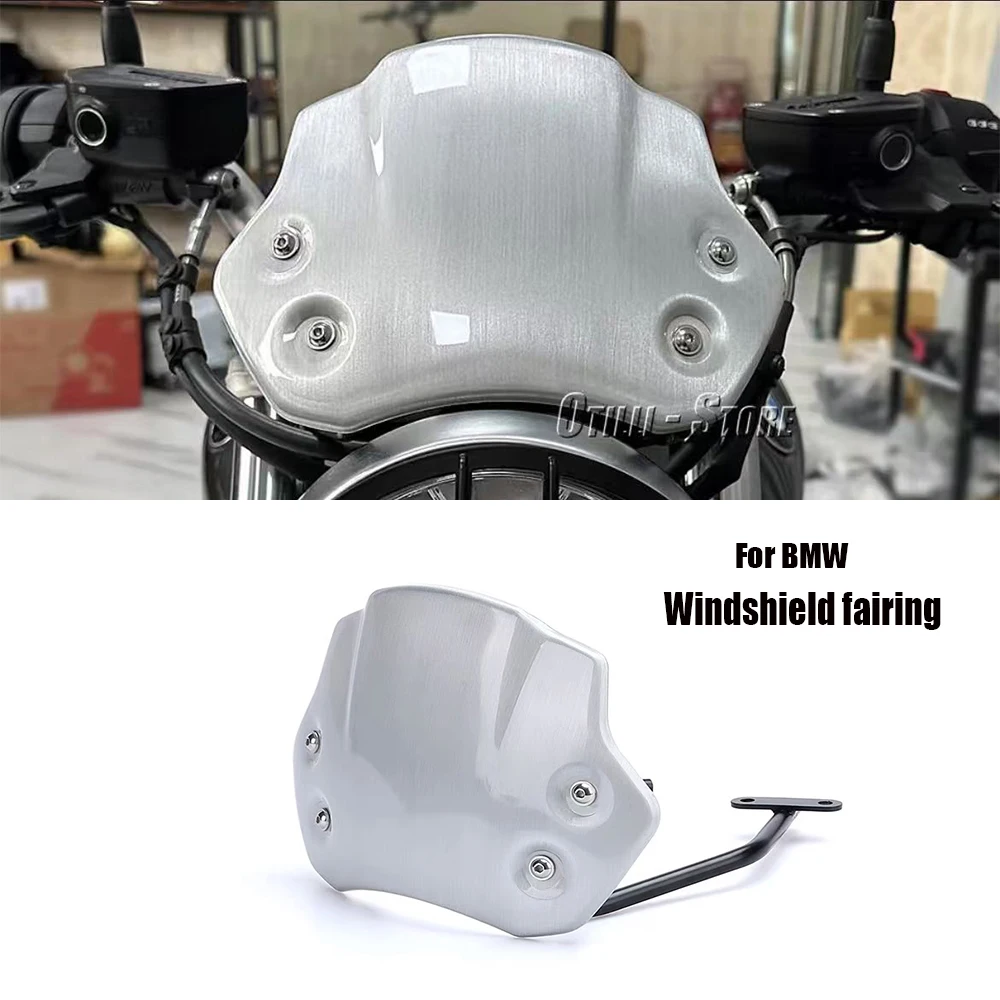 

Motorcycle Windshield Aluminum Windscreen Wind Deflector For BMW R NINE T Racer RNINET Pure R9T Scrambler Rninet Urban G S Parts